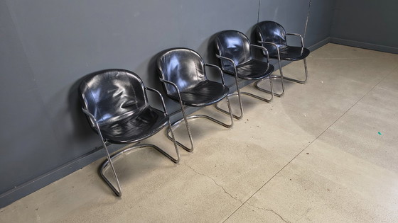 Image 1 of Gastone Rinaldi eetkamerstoelen voor Thema Italië, jaren 70 - set van 4