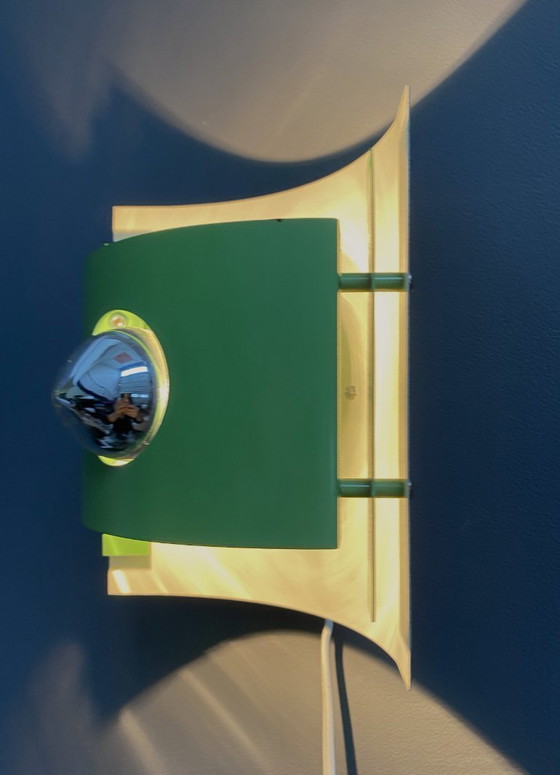 Image 1 of Applique murale Anvia Holland en métal vert, style années 1970, ère spatiale