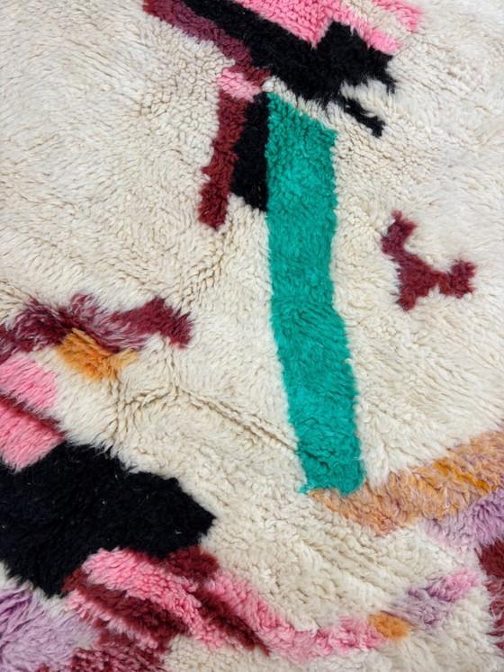 Image 1 of Moroccan Modern Colorful Rug 160x200 cm, Authentic Moroccan rug, Berber carpet, Genuine Wool rug, Handmade rug, Beni ourain styl