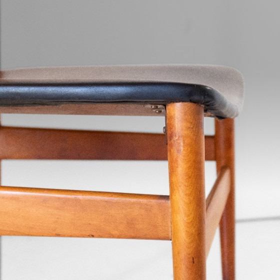 1x Chaises de salle à manger vintage italiennes en bois par Passoni Udine – Skai (photo 9 of 14)