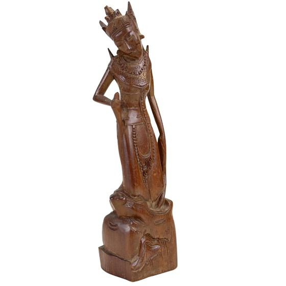 Dewie Sri en bois balinais sculpté à la main – Milieu du siècle – Sculptures, Art Deco (photo 2 of 8)