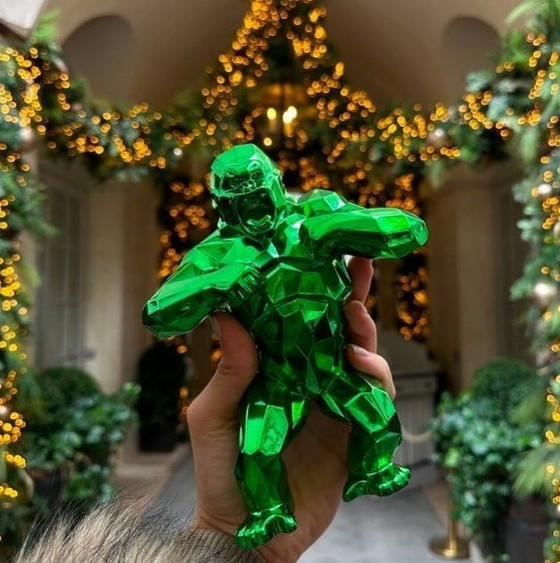 Image 1 of Statue d'art de Richard Orlinski : Kong Spirit Vert