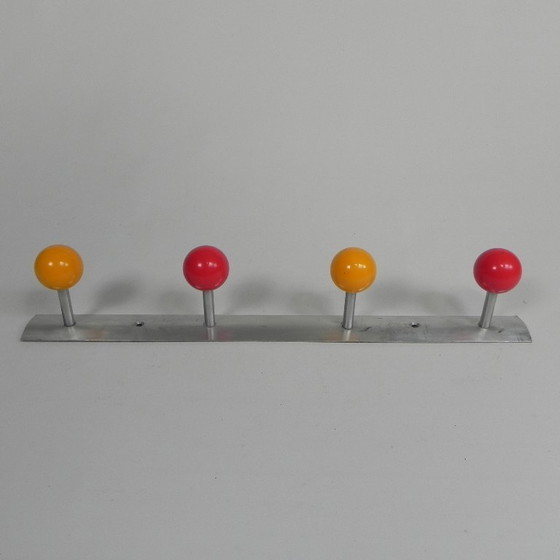 Image 1 of Wall coat rack with colored bulbs, 1950s