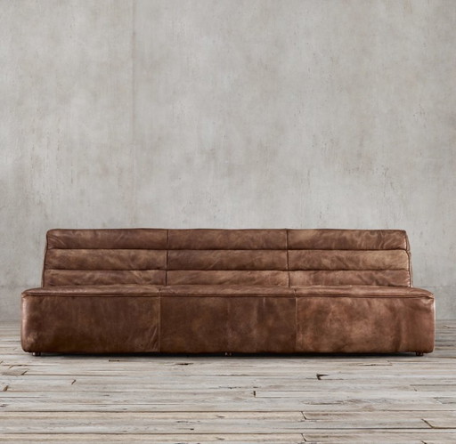 RH 7' Chelsea Ledersofa Braun Perfekter Zustand