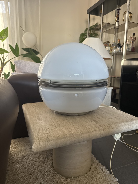 Image 1 of White Glass Table Lamp by Enrico Tronconi for Tronconi, 1970s