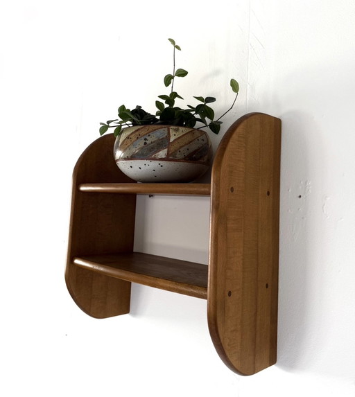 Etagère murale vintage en teck '70s