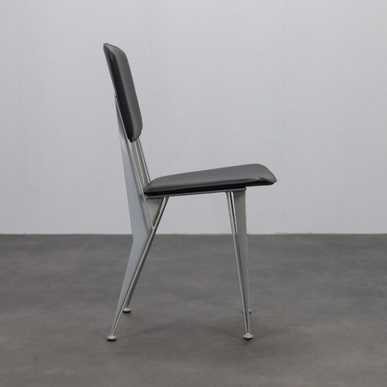Set of 4 T38 Dining Chairs by Studio Archirivolto for Fasem, Italy, 1980s – Leather (photo 4 of 9)