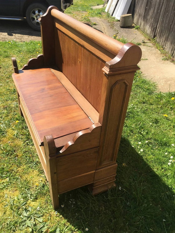 Oak and cherry chest bench – Benches, Vintage (photo 3 of 12)