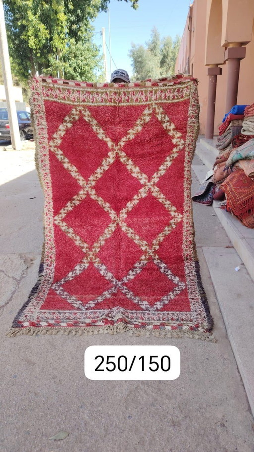 Handgeknoopt Berber kleed wol 250x150cm