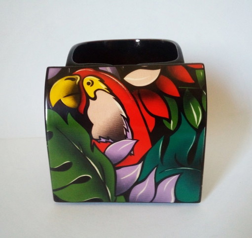 Steuler Design Pop-Art/Memphis Parrot Vase 1980S Gemany-Italy