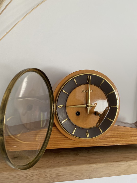 Image 1 of Chiming Mantel Clock, mid-century modern, Nederlands design uit de jaren 50