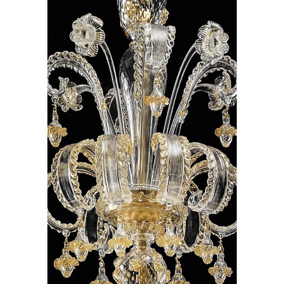 Image 1 of Imperial Style “Rigadin” Murano Glass Chandelier in Venetian Design