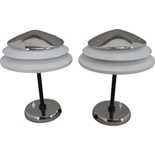 Par de lámparas de mesa vintage de Zukov, 1950