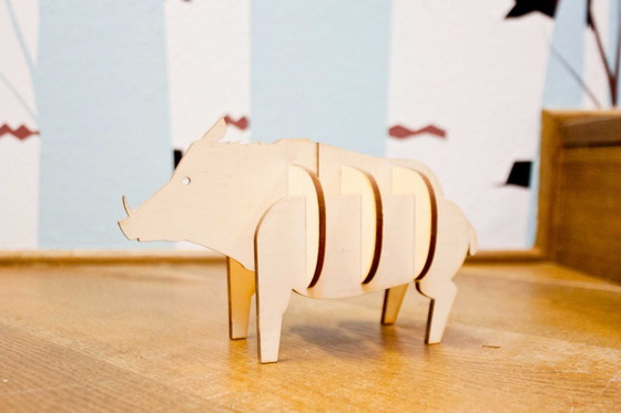 Image 1 of Tier (Wildschwein) - Holzornament Made in Italy von Ulap Design