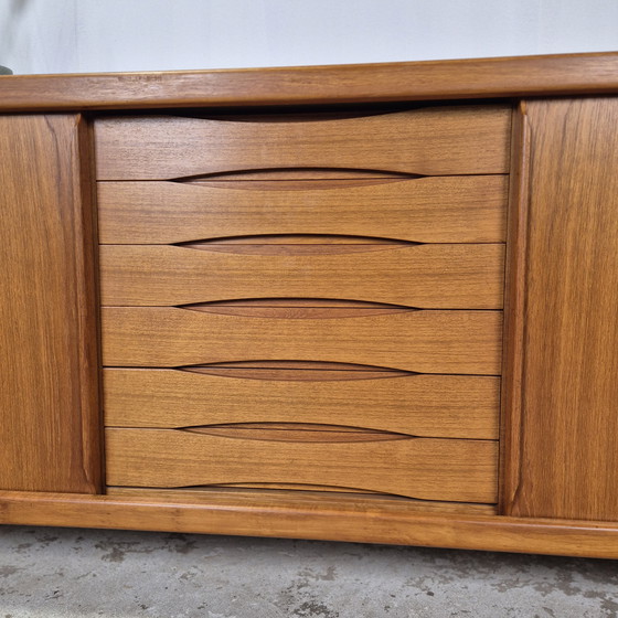 Image 1 of Credenza in teak vintage anni '60 Dyrlund, pensile e mobile TV