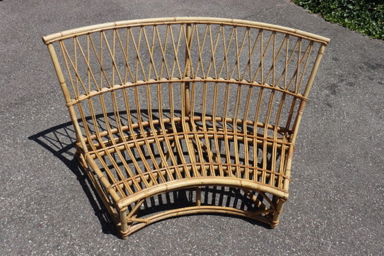 Image 1 of Divano vintage in rattan di Audoux Minet