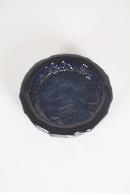 Échelle Suédoise en Cobolt par Göte Augustsson pour Ruda Glasbruk, 1960s – decoratieve objecten