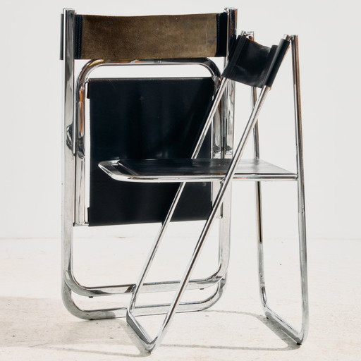 MK11936 Tamara klapstoel van Arrben Italië – Arrben Italy, klapstoelen, Leather, Metal (photo 2 of 18)