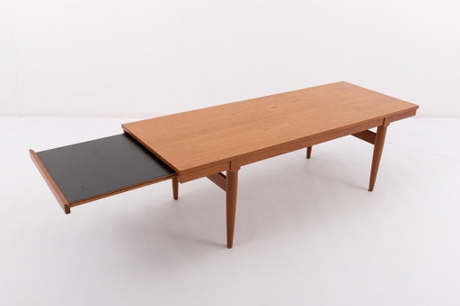 Table basse en teck de style danois moderne des années 1960