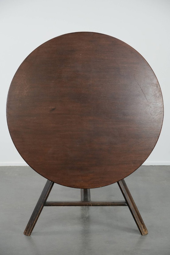 Image 1 of Dutch dining table/folding table from the 20th century, 105 cm diameter