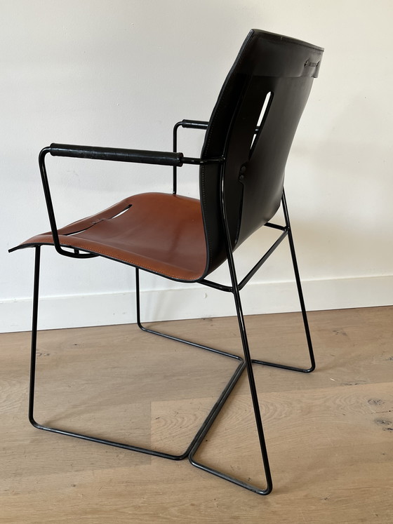 Image 1 of 4x WalterKnoll eetkamerstoel cuoio