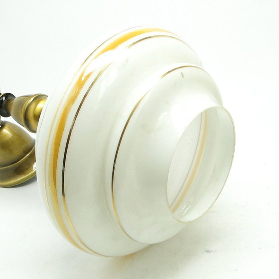 Mid-Century Modern Pendant Lamp From Polam, 1970s – Glass, Metal (photo 6 of 9)