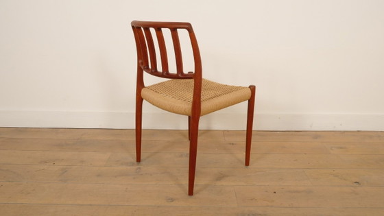 1x Niels Otto Møller Esszimmerstuhl | Modell 83 | Papercord | Teak – Esszimmerstühle, Wood, Vintage (photo 6 of 10)