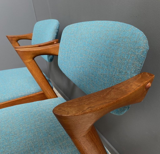 Ensemble de 2 chaises Z en teck modèle 42 de Kai Kristiansen pour Shou Andersen Denmark