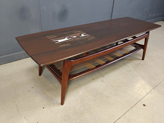 Image 1 of Organischer Couchtisch von Louis Van Teeffelen für WEBE - Die Niederlande - 1950er Jahre