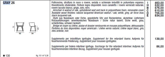 Image 1 of sedia gervasoni GRAY 26