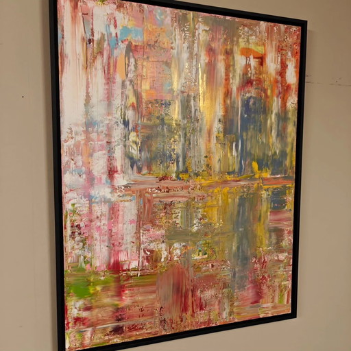 Artwork incl. floating frame 90x70cm