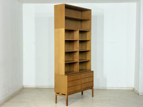 Image 1 of Mid-century classic: IKEA MTP shelf / highboard / sideboard – oak – design Marianne Richter