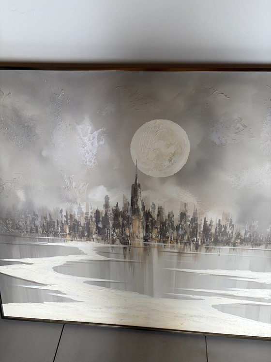 Image 1 of Lee Reynolds Burr - City by night schilderij