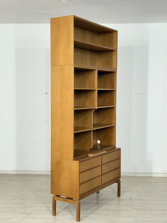 Image 1 of Mid-century classic: IKEA MTP shelf / highboard / sideboard – oak – design Marianne Richter