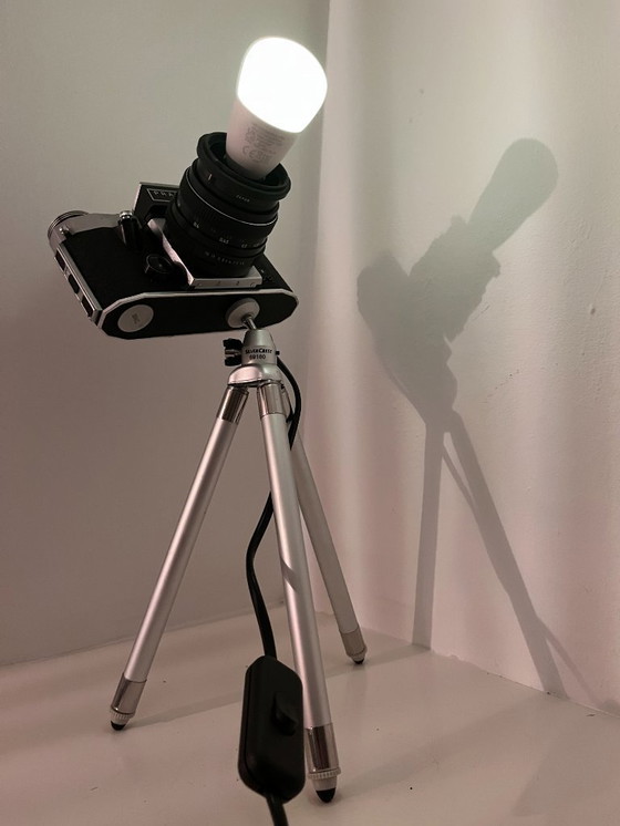 Image 1 of Lampe appareil photo Praktica vintage en métal