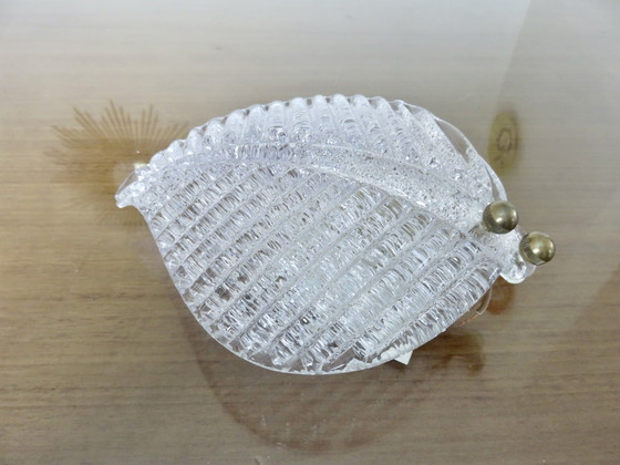 Image 1 of Barovier & Toso "Feuille" wandlamp van Murano glas, Italië, 1970