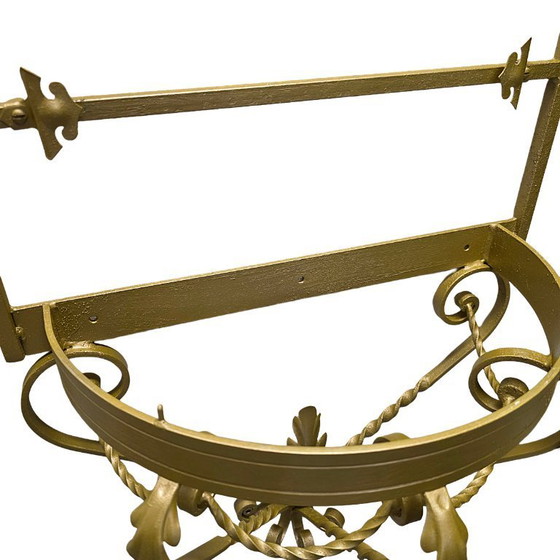 Image 1 of Console murale française vintage avec miroir, milieu du XXe siècle