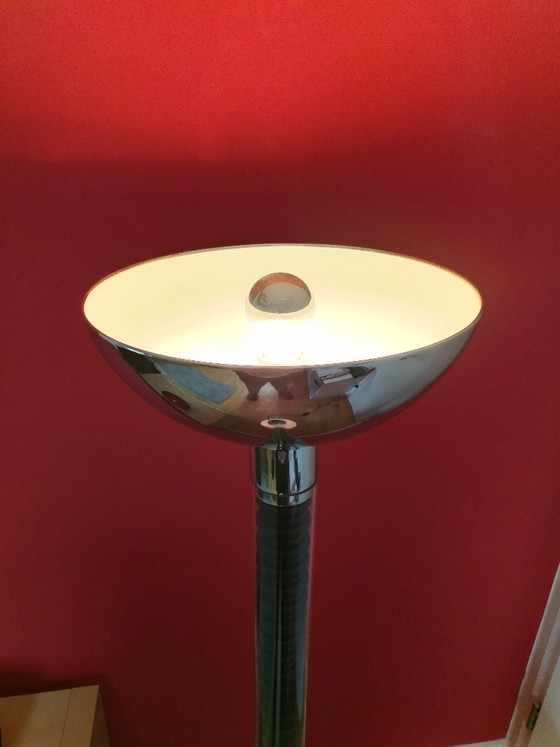 Image 1 of Chromen lamp uit het midden van de 20e eeuw