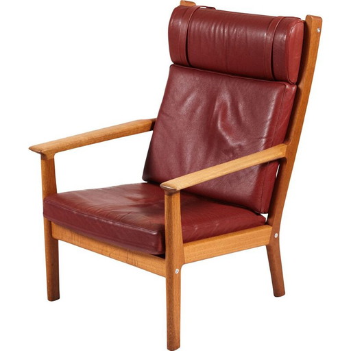 Poltrona vintage con schienale alto GE 265A di Hans J. Wegner per Getama, anni '70
