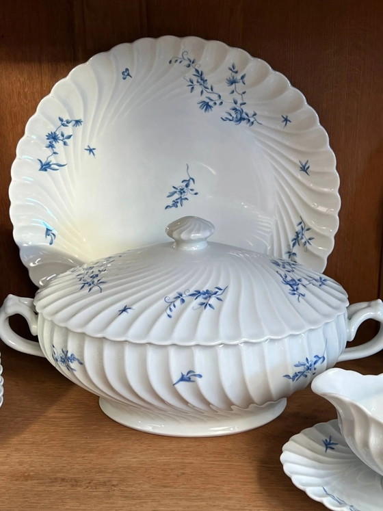 Servizio da tavola e caffè in porcellana Haviland Limoges per 12, Stoviglie, Blu (foto 6 di 11)