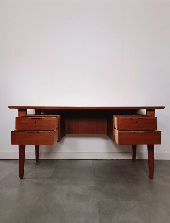 Image 1 of Vintage Danish freestanding desk by Henning Jørgensen