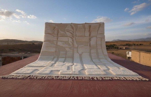 Neuer Beni Ouarain Woll-Teppiche & Läufer 400 × 300 cm – Creme – Marokko