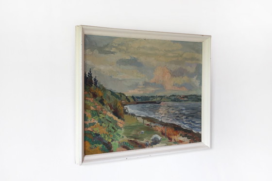 Image 1 of Dipinto ad olio impressionista danese, anni '60