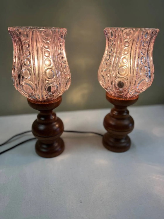 Art Deco Nachttischlampen – Crystal, Wood (photo 12 of 15)