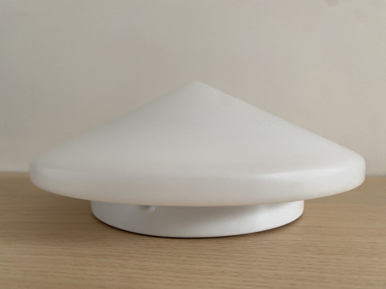 Image 1 of Minimalist Dutch mid-century glass recessed/ceiling lamp by Steinhauer Apeldoorn, 1980s.