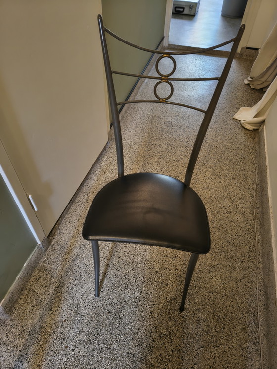 4 Belle Sedie da pranzo – Metal, Skai (photo 3 of 8)