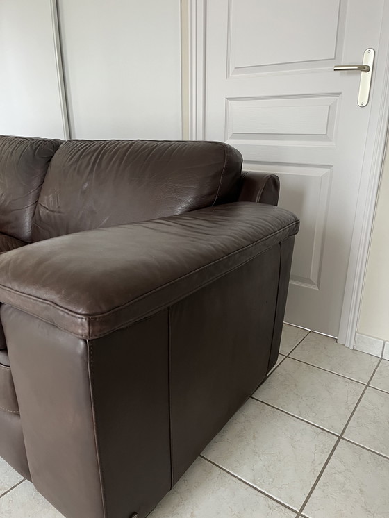 Image 1 of Canapé 3 places en cuir marque Natuzzi 