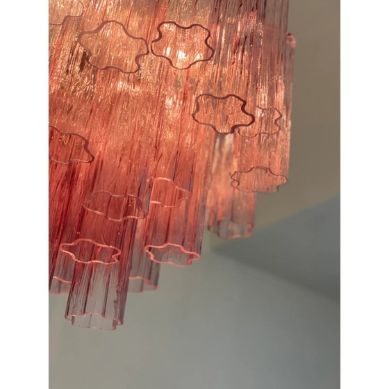 Image 1 of Luxuriöser Tronchi-Kronleuchter aus Muranoglas – Violett-Amethyst