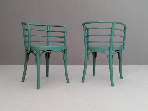 Image 1 of Conjunto vienés moderno Thonet B 246 con sillas y mesa T 142, década de 1930