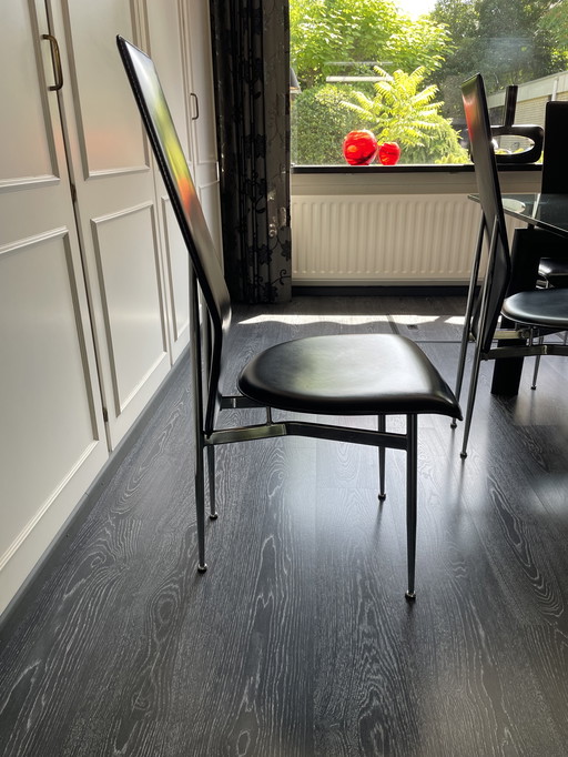 6x dining chairs by Giancarlo Vegni for Fasem